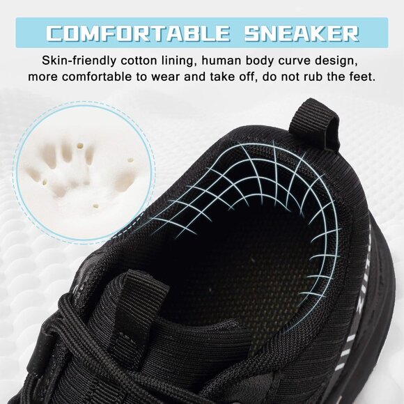 🆕 Men Black Trail Running Hiking Breathable Tennis Cross Training Walking Shoes - Picture 4 of 7